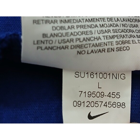 NIKE Calcio Swoosh Series A Football Soccer T-Shirt Blue Striped Bottom Large - Picture 8 of 8